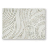 Delma 5x7 Medium Area Rug | Flowing Abstract Pattern | Green & Ivory Wool