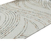Delma 5x7 Medium Area Rug | Flowing Abstract Pattern | Green & Ivory Wool