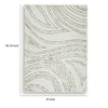 Delma 5x7 Medium Area Rug | Flowing Abstract Pattern | Green & Ivory Wool