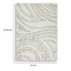 Delma 5x7 Medium Area Rug | Flowing Abstract Pattern | Green & Ivory Wool