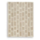 Lisa 5x7 Medium Area Rug | Stripe Pattern | White & Brown Wool Polyester