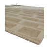 Lisa 5x7 Medium Area Rug | Stripe Pattern | White & Brown Wool Polyester