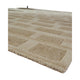 Lisa 5x7 Medium Area Rug | Stripe Pattern | White & Brown Wool Polyester