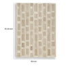 Lisa 5x7 Medium Area Rug | Stripe Pattern | White & Brown Wool Polyester