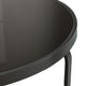 Dori 3pc Coffee Table & 2 End Table Set | Round Glass Top | Matte Black