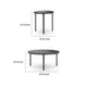 Dori 3pc Coffee Table & 2 End Table Set | Round Glass Top | Matte Black