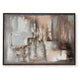 Fore Wall Art | Abstract Painting | H& Painted Canvas | Tan & Blue 40x56