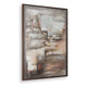 Fore Wall Art | Abstract Painting | H& Painted Canvas | Tan & Blue 40x56
