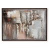 Fore Wall Art | Abstract Painting | H& Painted Canvas | Tan & Blue 40x56