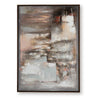Fore Wall Art | Abstract Painting | H& Painted Canvas | Tan & Blue 40x56