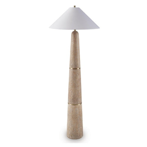 Parl Floor Lamp | Empire Shade | Conical Body | Brown Polyresin 68"