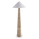 Parl Floor Lamp | Empire Shade | Conical Body | Brown Polyresin 68"