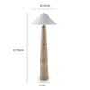Parl Floor Lamp | Empire Shade | Conical Body | Brown Polyresin 68"