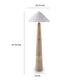 Parl Floor Lamp | Empire Shade | Conical Body | Brown Polyresin 68"