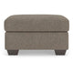 Teu Accent Ottoman | Poly Fiber Foam Seat | Suede Brown Polyester | 34"