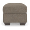 Teu Accent Ottoman | Poly Fiber Foam Seat | Suede Brown Polyester | 34"