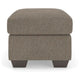 Teu Accent Ottoman | Poly Fiber Foam Seat | Suede Brown Polyester | 34"