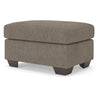 Teu Accent Ottoman | Poly Fiber Foam Seat | Suede Brown Polyester | 34"