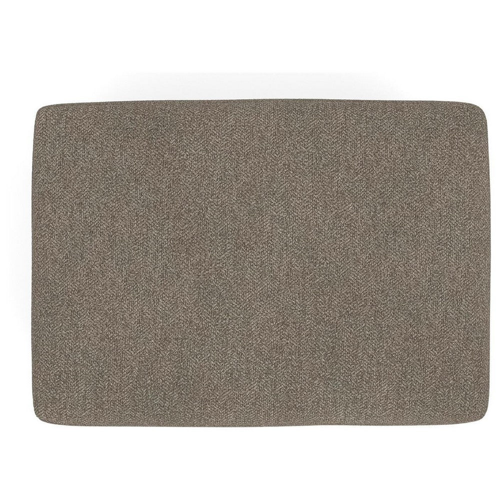 Teu Accent Ottoman | Poly Fiber Foam Seat | Suede Brown Polyester | 34"