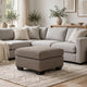 Teu Accent Ottoman | Poly Fiber Foam Seat | Suede Brown Polyester | 34"