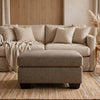 Teu Accent Ottoman | Poly Fiber Foam Seat | Suede Brown Polyester | 34"