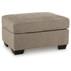 Oly Accent Ottoman | Foam Seat | Mocha Brown Polyester | Black Legs 34"