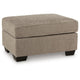 Oly Accent Ottoman | Foam Seat | Mocha Brown Polyester | Black Legs 34"