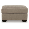 Oly Accent Ottoman | Foam Seat | Mocha Brown Polyester | Black Legs 34"