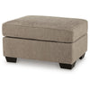 Oly Accent Ottoman | Foam Seat | Mocha Brown Polyester | Black Legs 34"
