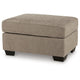 Oly Accent Ottoman | Foam Seat | Mocha Brown Polyester | Black Legs 34"