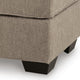 Oly Accent Ottoman | Foam Seat | Mocha Brown Polyester | Black Legs 34"