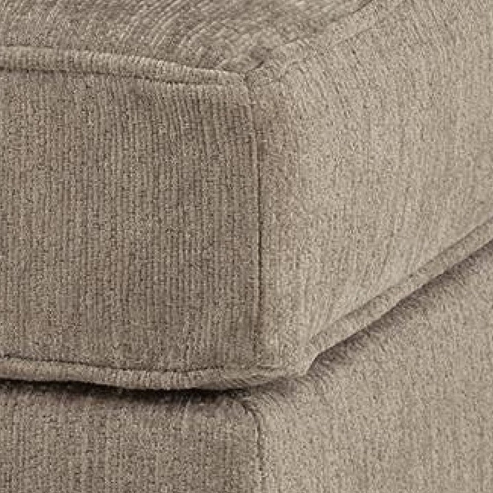 Oly Accent Ottoman | Foam Seat | Mocha Brown Polyester | Black Legs 34"