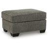 Oly Accent Ottoman | Foam Seat | Graphite Gray Polyester | Black Legs 34"