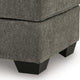 Oly Accent Ottoman | Foam Seat | Graphite Gray Polyester | Black Legs 34"
