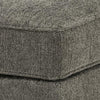 Oly Accent Ottoman | Foam Seat | Graphite Gray Polyester | Black Legs 34"