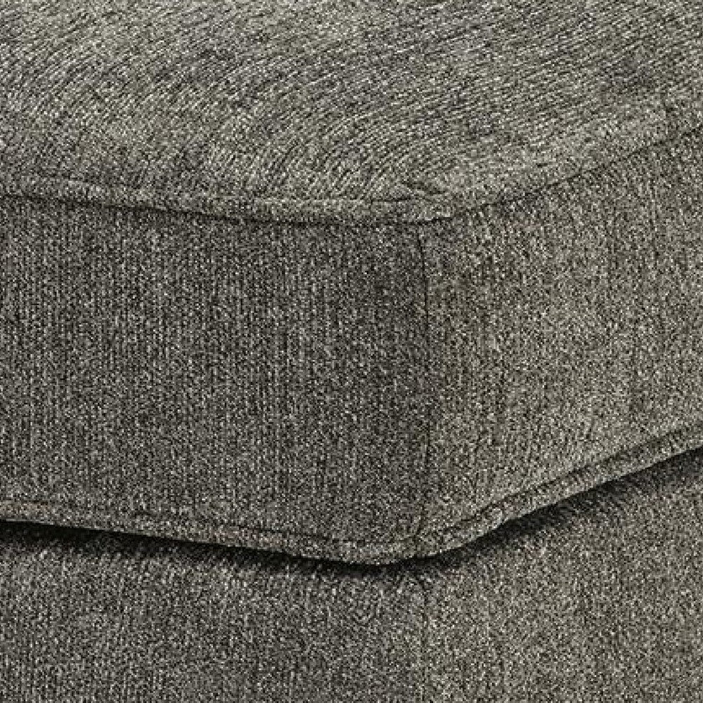 Oly Accent Ottoman | Foam Seat | Graphite Gray Polyester | Black Legs 34"