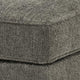 Oly Accent Ottoman | Foam Seat | Graphite Gray Polyester | Black Legs 34"