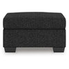 Jez Accent Ottoman | Cushioned Foam Seat | Coal Black Polyester 34"