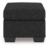 Jez Accent Ottoman | Cushioned Foam Seat | Coal Black Polyester 34"
