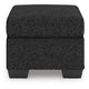Jez Accent Ottoman | Cushioned Foam Seat | Coal Black Polyester 34"