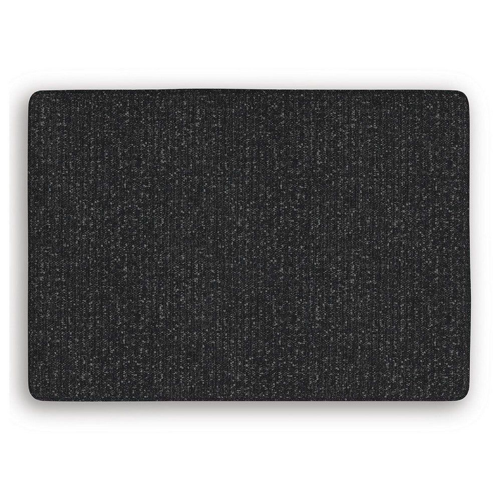 Jez Accent Ottoman | Cushioned Foam Seat | Coal Black Polyester 34"