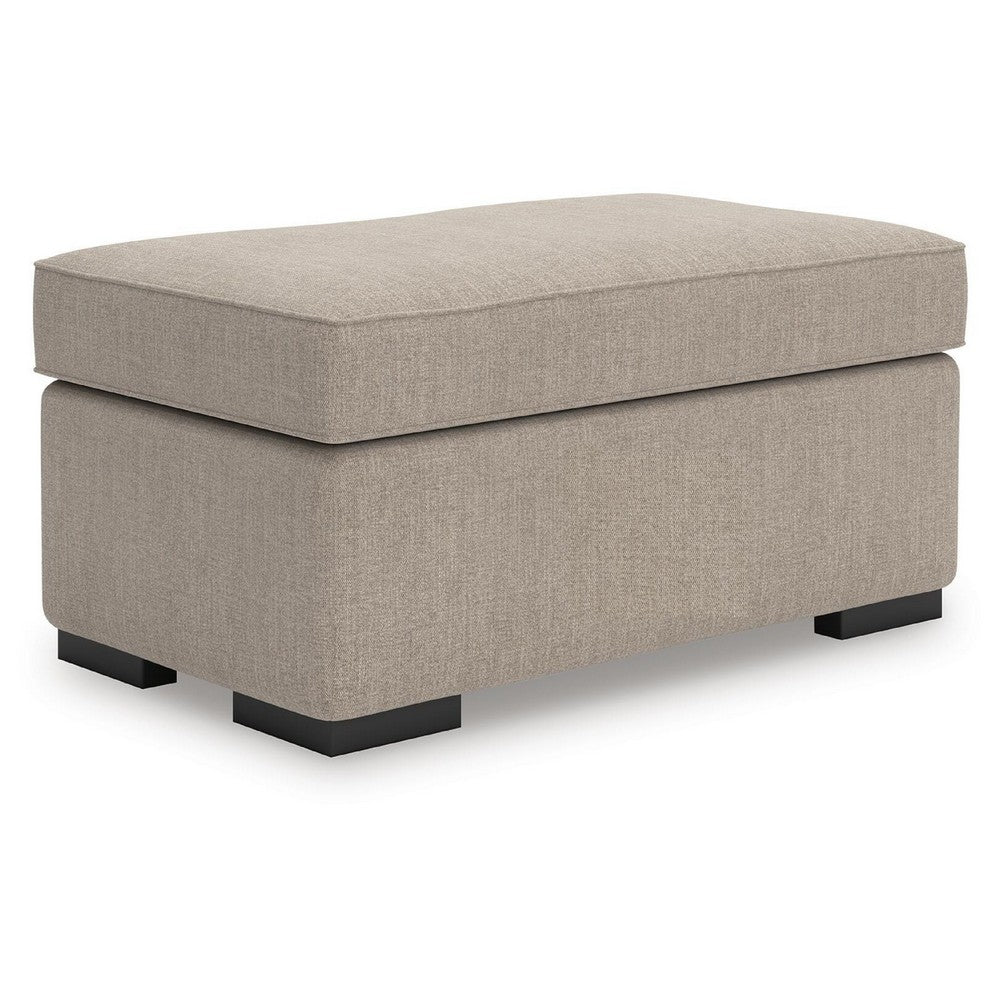 Mecy Accent Ottoman | Foam Seat Cushion | Heather Brown Chenille 40"