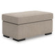 Mecy Accent Ottoman | Foam Seat Cushion | Heather Brown Chenille 40"