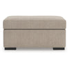 Mecy Accent Ottoman | Foam Seat Cushion | Heather Brown Chenille 40"