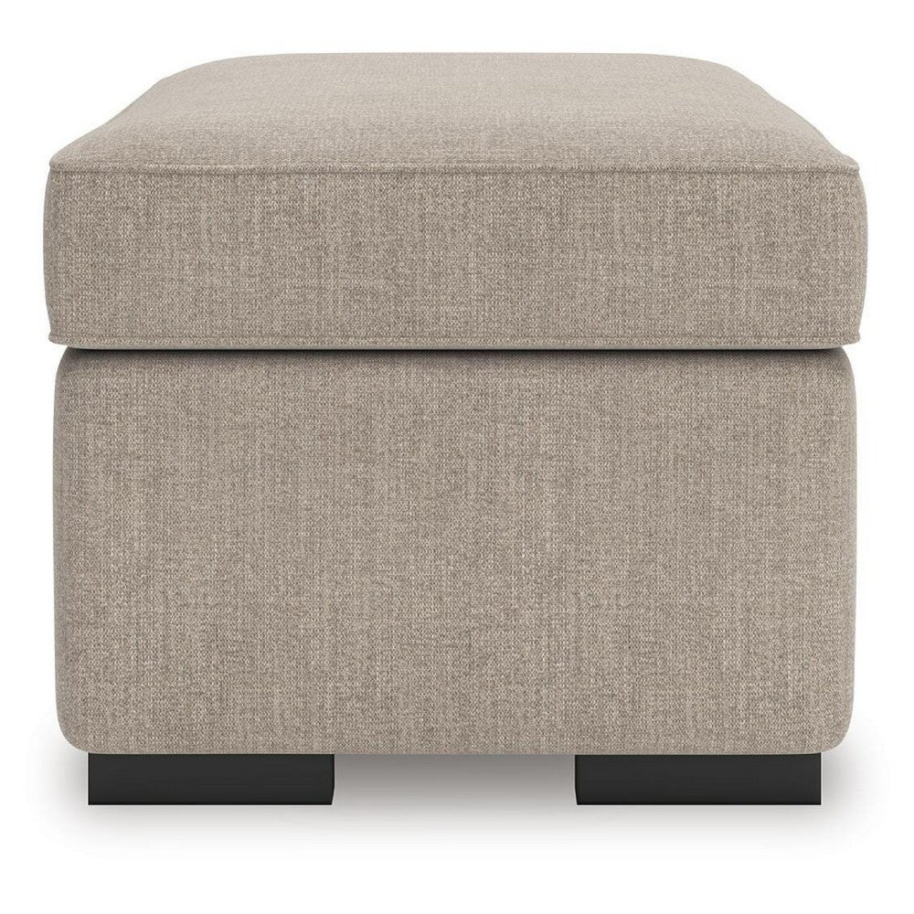 Mecy Accent Ottoman | Foam Seat Cushion | Heather Brown Chenille 40"
