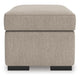 Mecy Accent Ottoman | Foam Seat Cushion | Heather Brown Chenille 40"
