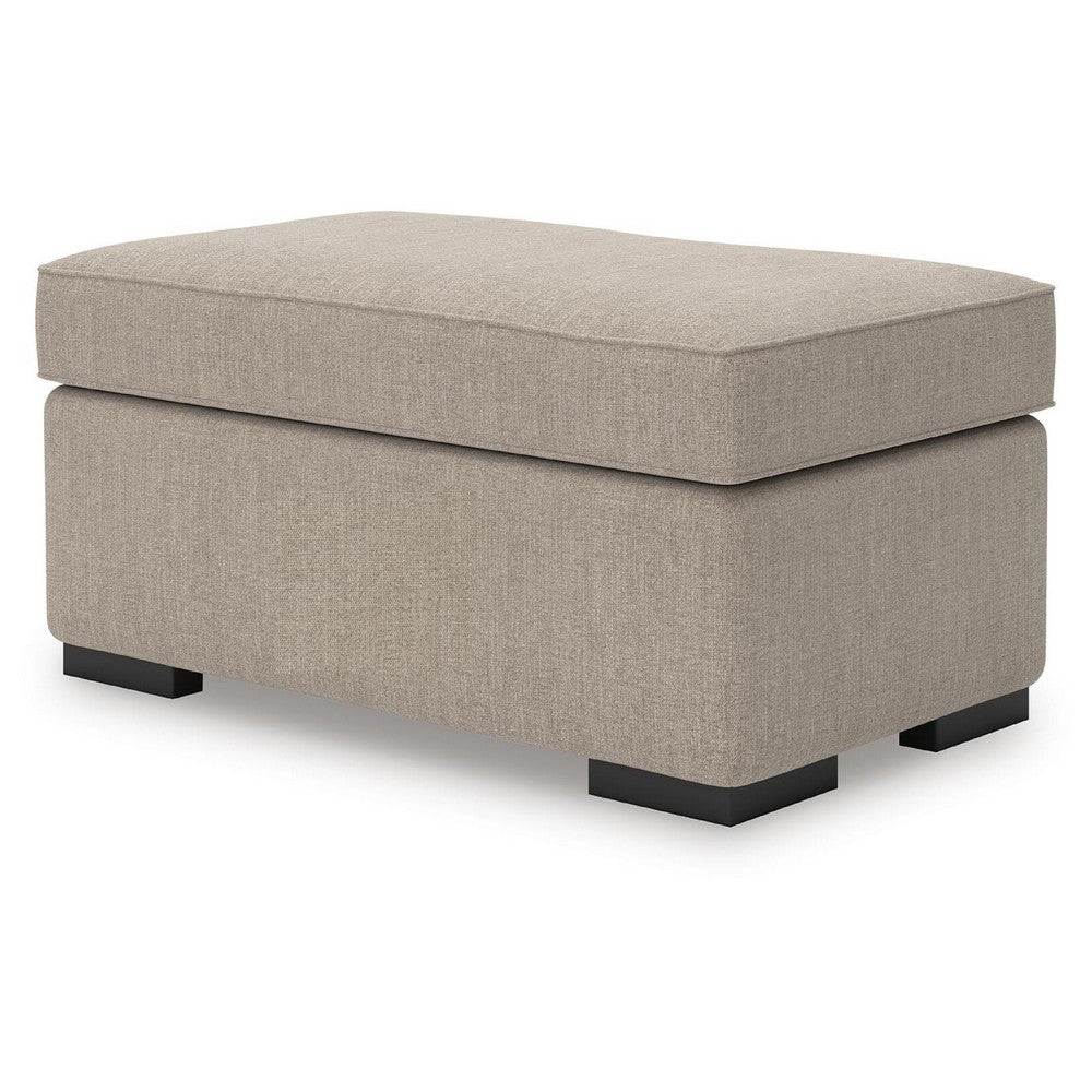Mecy Accent Ottoman | Foam Seat Cushion | Heather Brown Chenille 40"