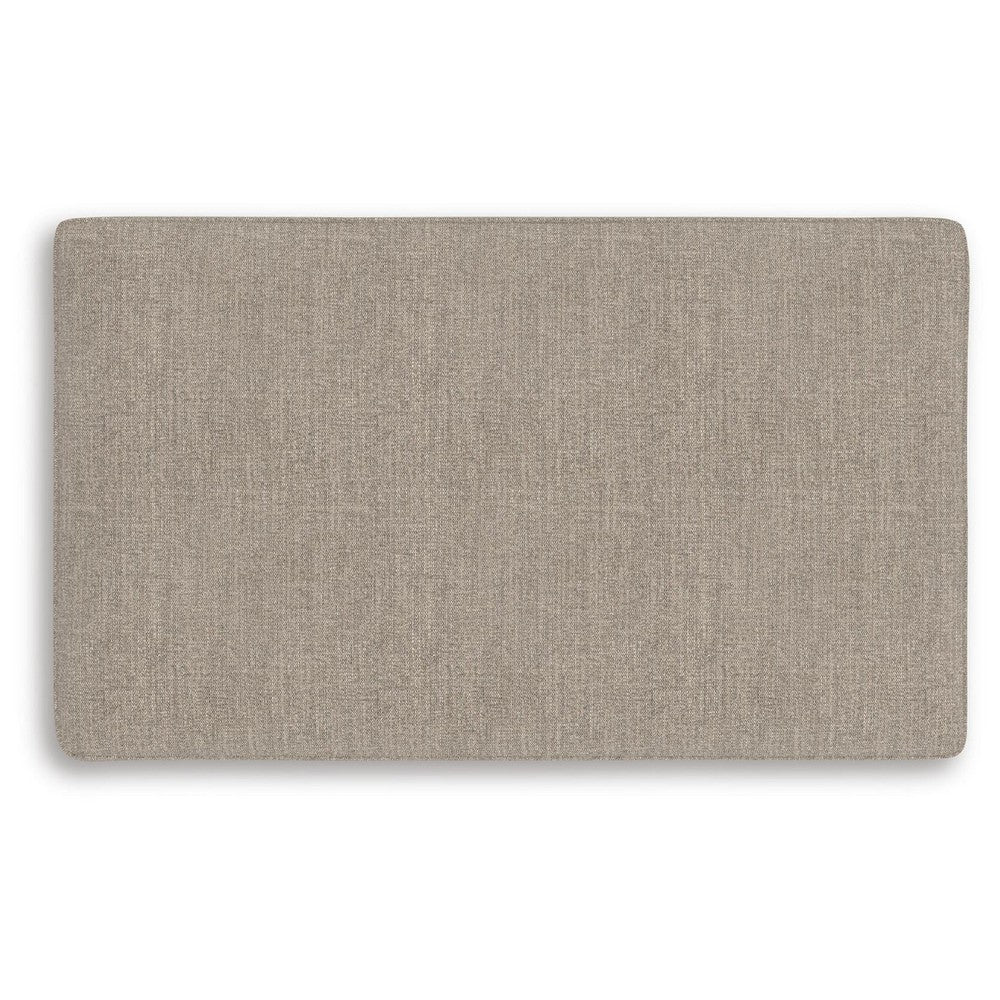 Mecy Accent Ottoman | Foam Seat Cushion | Heather Brown Chenille 40"