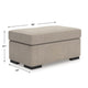 Mecy Accent Ottoman | Foam Seat Cushion | Heather Brown Chenille 40"