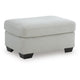 Gesi Accent Ottoman | Boxed Seat | Foam Fill Smoke Gray Corduroy 34"